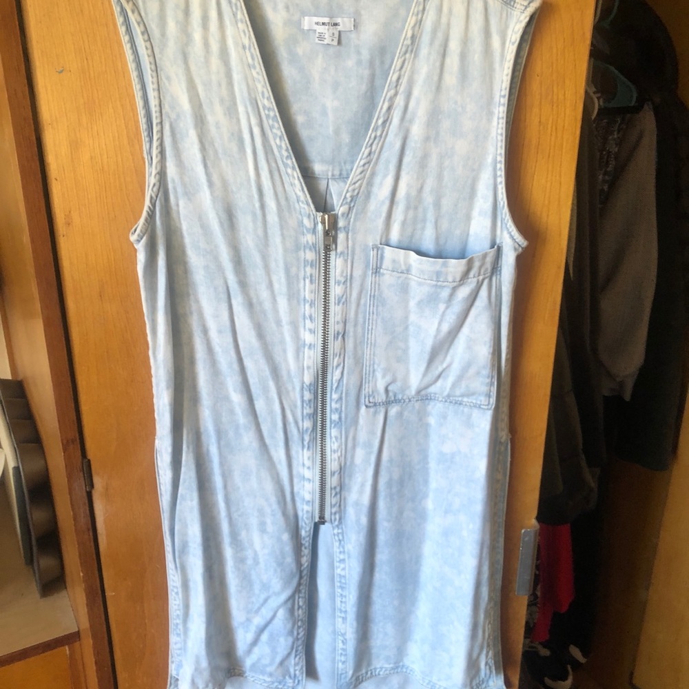 Helmut Lang Sleeveless Chambray Shirt